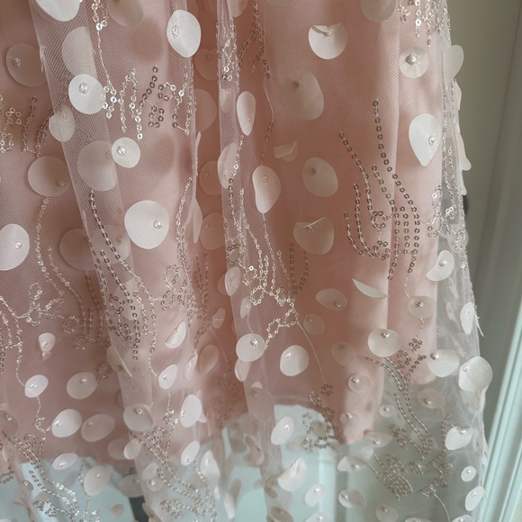 Charlie Paige Blush Sequin Skirt - Picture 12 of 14